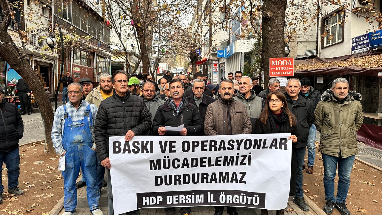 DBP'ye yapılan operasyona Dersim'den tepki   