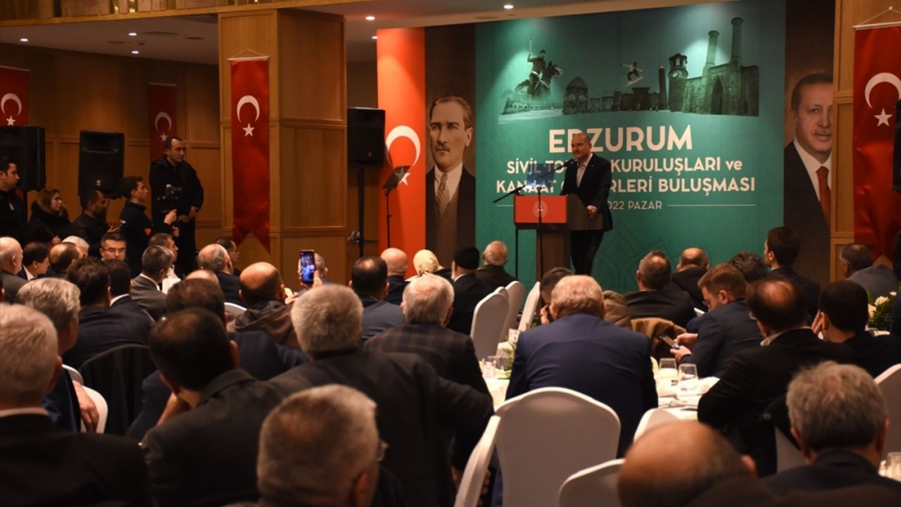 İçişleri Bakanı Soylu, Erzurum'da STK temsilcileri ve iş insanlarıyla buluştu: (1)