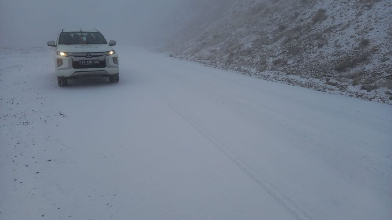 Malatya'nın yüksek kesimlerinde kar etkili oldu