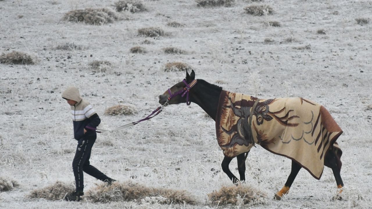 Kars'ta davul zurnalı "dörtnala at yarışı" düzenlendi