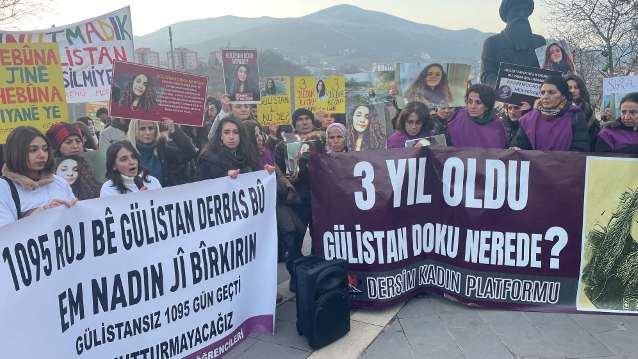 Tunceli'de kadınlar kayıp Gülistan Doku'nun bulunmasını istedi