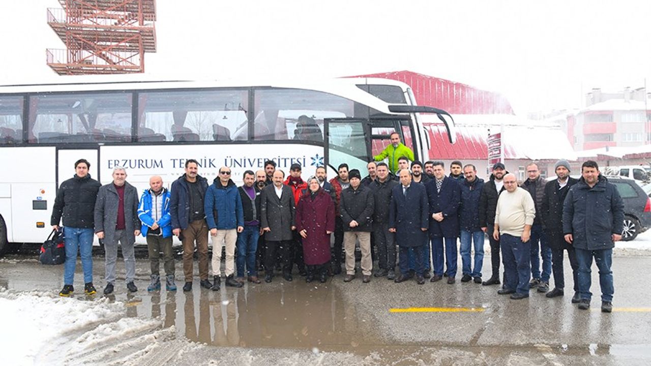 Erzurum Teknik Üniversitesi deprem bölgesine 26 kişilik teknik ekip gönderdi