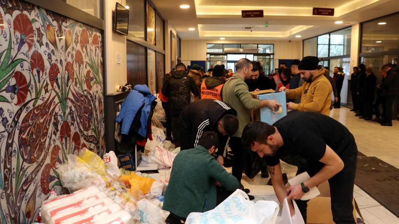 Erzurum'da depremzedeler için yardım seferberliği