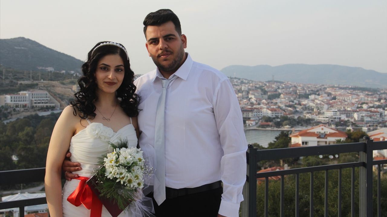 MUĞLA - Hatay'daki depremden sağ kurtulan çift Datça'da evlendi