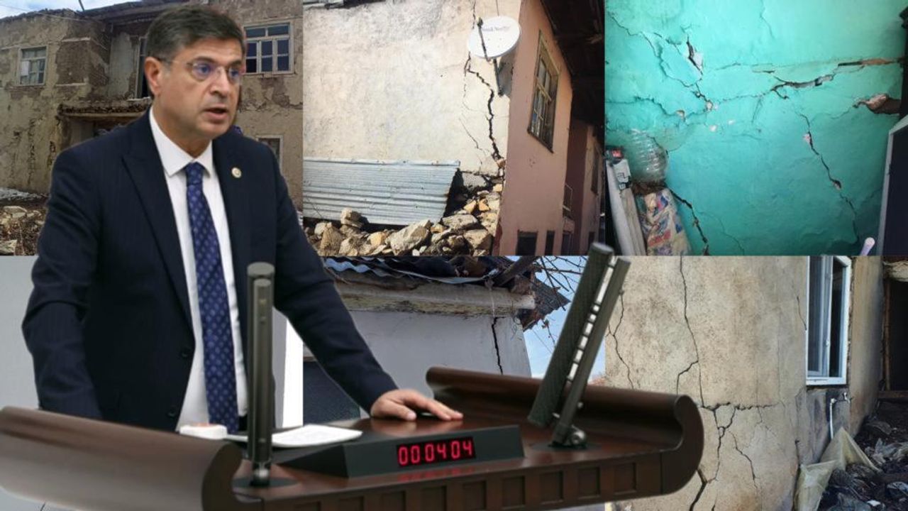 Milletvekili Şaroğlu, depreme dayanıksız konutları meclise taşıdı