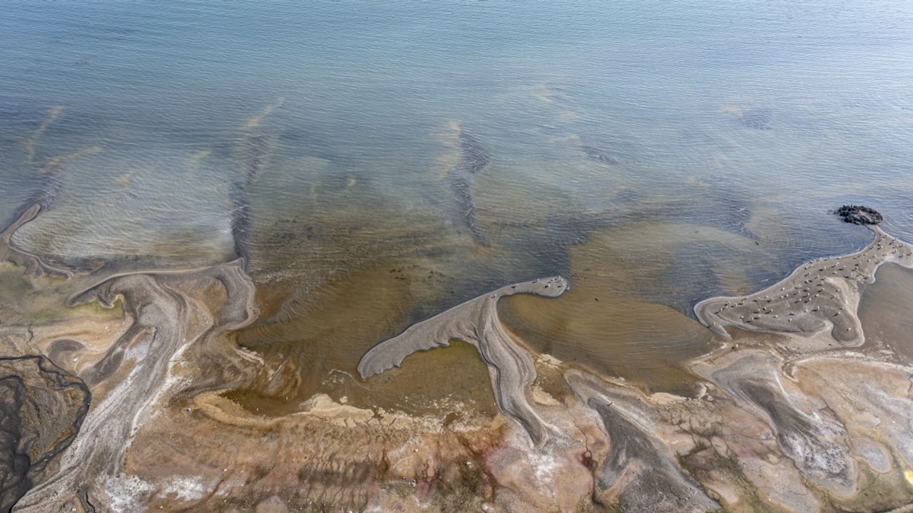 Van Gölü'nün çekilmesiyle tarihi iskele ve yapı kalıntıları ortaya çıktı
