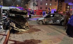 Elazığ'da iki otomobilin çarpıştığı kazada bir kişi yaralandı