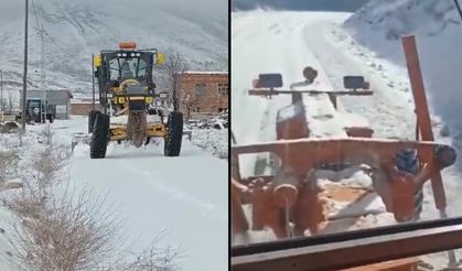 Gece kar etkili oldu: 15 köy yolu ulaşıma kapandı