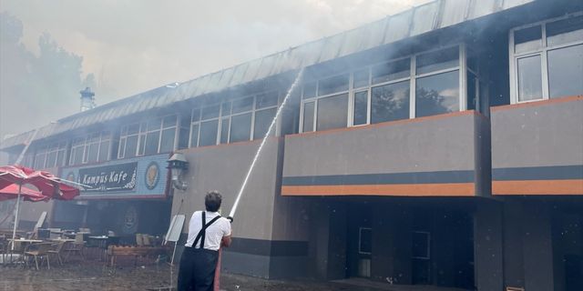 GÜNCELLEME 2 - Atatürk Üniversitesinin yemekhanesinde çıkan yangın söndürüldü