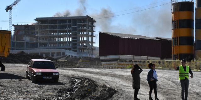 ORDU - Şehir Hastanesi inşaatında çıkan yangın söndürüldü