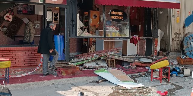ERZURUM - Gaz sıkışması yüzünden patlama yaşanan restoran hasar gördü