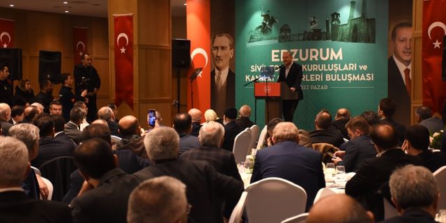 İçişleri Bakanı Soylu, Erzurum'da STK temsilcileri ve iş insanlarıyla buluştu: (1)
