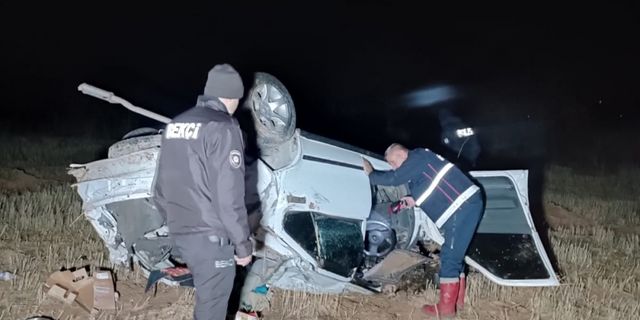 Malatya'da takla atan otomobildeki 3 kişi yaralandı