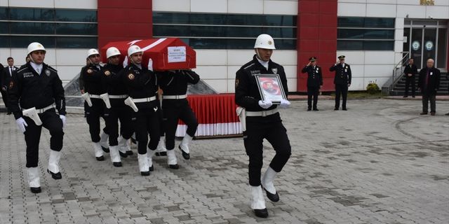 Malatya'da trafik kazasında şehit olan komiser yardımcısı için tören düzenlendi