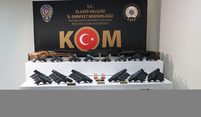 Elazığ'da silah kaçakçılığı operasyonunda 9 şüpheli yakalandı