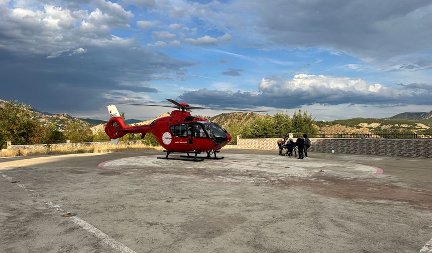 Boş sandığı tüfek ateş alınca kendini vurdu, ambulans helikopterle hastaneye yetiştirildi